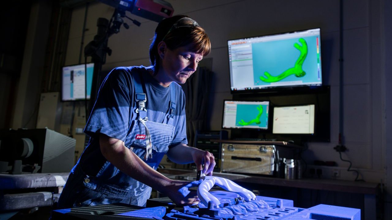 optical measurement of a sand casting mold